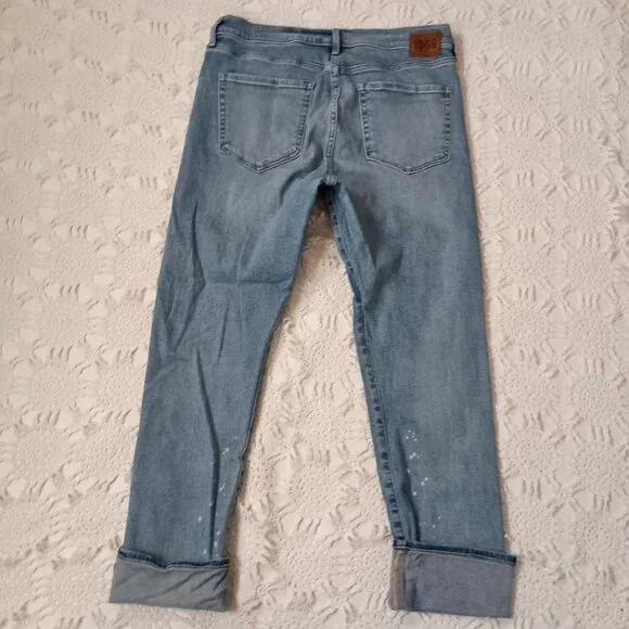 Gap Selvedge Jeans Japanese Blue Indigo Medium Wash Stretch Denim 14 32 Women - Picture 12 of 12